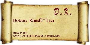 Dobos Kamélia névjegykártya